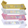 Glitter Cloth Shoulder Strap Etiquette Belt With Bronzing For Princess