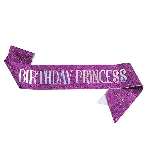 Glitter Cloth Shoulder Strap Etiquette Belt With Bronzing For Princess
