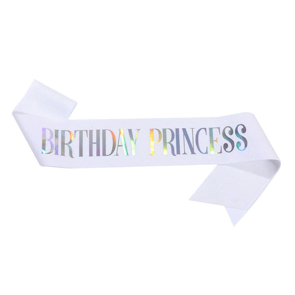 Glitter Cloth Shoulder Strap Etiquette Belt With Bronzing For Princess