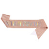Glitter Cloth Shoulder Strap Etiquette Belt With Bronzing For Princess