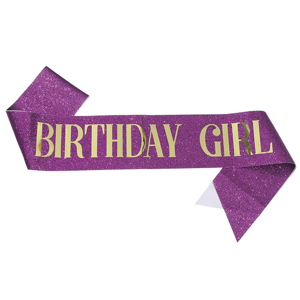 Glitter Cloth Shoulder Strap Etiquette Belt With Bronzing Process