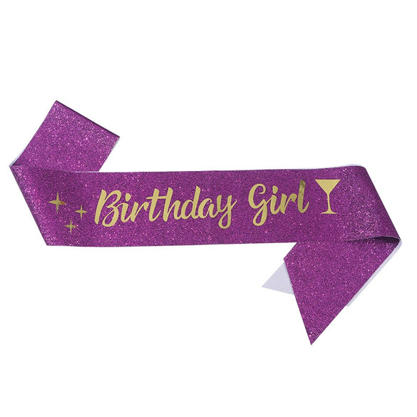 Glitter Cloth Shoulder Strap Etiquette Belt With Bronzing Process