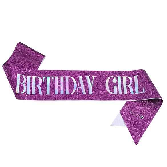 Glitter Cloth Shoulder Strap Etiquette Belt With Bronzing Process