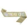 Glitter Cloth Shoulder Strap Etiquette Belt With Bronzing Process