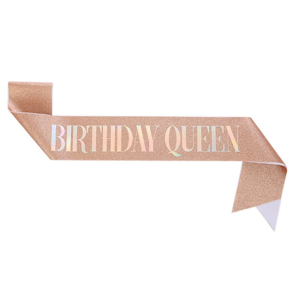 Glitter Cloth Shoulder Strap Etiquette Belt With Bronzing Process