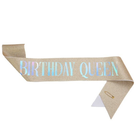 Glitter Cloth Shoulder Strap Etiquette Belt With Bronzing Process