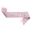 Glitter Cloth Shoulder Strap Etiquette Belt With Bronzing Process