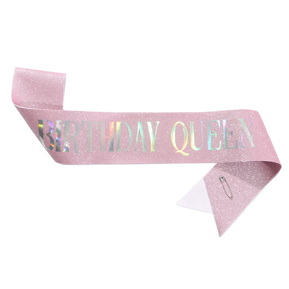 Glitter Cloth Shoulder Strap Etiquette Belt With Bronzing Process