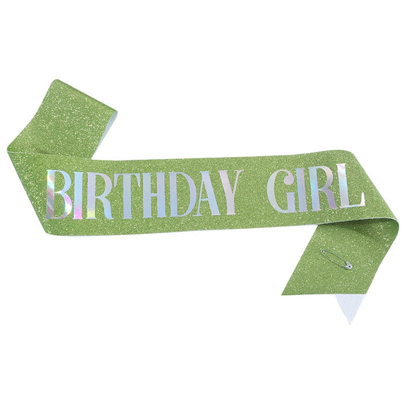 Glitter Cloth Shoulder Strap Etiquette Belt With Bronzing Process