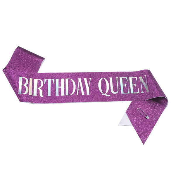 Glitter Cloth Shoulder Strap Etiquette Belt With Bronzing Process