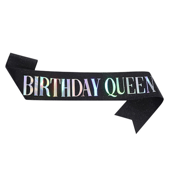 Glitter Cloth Shoulder Strap Etiquette Belt With Bronzing Process