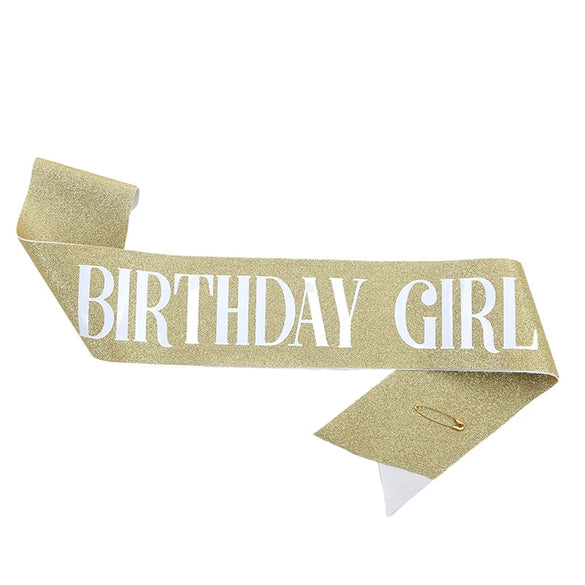 Glitter Cloth Shoulder Strap Etiquette Belt With Bronzing Process