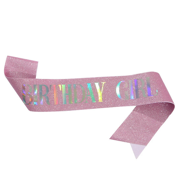 Glitter Cloth Shoulder Strap Etiquette Belt With Bronzing Process