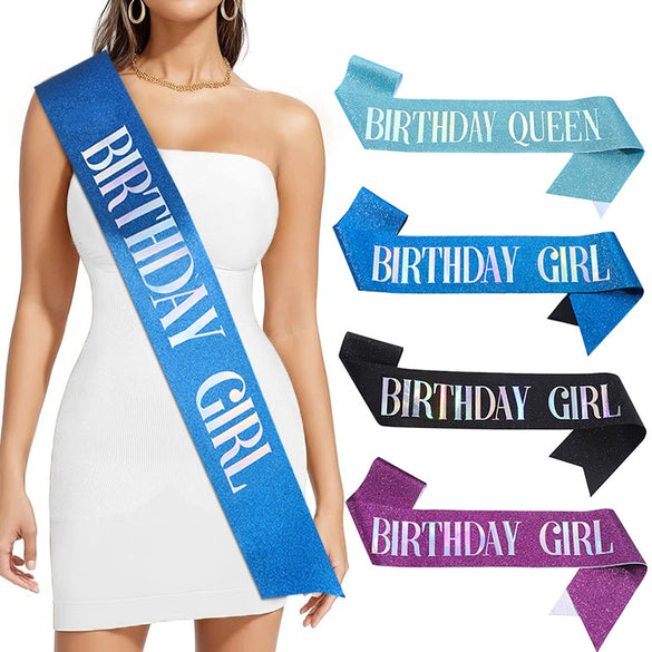 Glitter Cloth Shoulder Strap Etiquette Belt With Hot Stamping