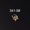 Gloss Bead Ear Buckle Microinlaid Zircon Love Plum Blossom Square Irregular Pierced Earrings Metal Electroplated