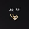Gloss Bead Ear Buckle Microinlaid Zircon Love Plum Blossom Square Irregular Pierced Earrings Metal Electroplated