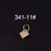 Gloss Bead Ear Buckle Microinlaid Zircon Love Plum Blossom Square Irregular Pierced Earrings Metal Electroplated