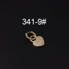 Gloss Bead Ear Buckle Microinlaid Zircon Love Plum Blossom Square Irregular Pierced Earrings Metal Electroplated