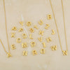 Fashion Letter Copper 18k Gold Plated Necklace In Bulk