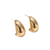 Glossy Copper Teardrop Stud Earrings With Stainless Steel Posts Geometric Design And Versatile Style For Women Wholesale