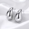 Glossy Copper Teardrop Stud Earrings With Stainless Steel Posts Geometric Design And Versatile Style For Women Wholesale