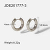 Gold And Silver Geometric Stainless Steel Earrings With Electroplated Finish Unisex Fashion Jewelry