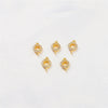 Gold Color Inlaid Zircon Heart And Feather Metal Pendant For Diy Bracelet Jewelry Accessory Electroplated