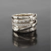Gold Color Winding Multi Layer Alloy Ring With Constellation Style Electroplated Unisex Fashion Hand Jewelry