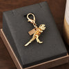Gold Electroplated Car Key Pendant With Bear Cherry Fourleaf Clover And Butterfly Patterns For Schoolbag Jewelry Wholesale