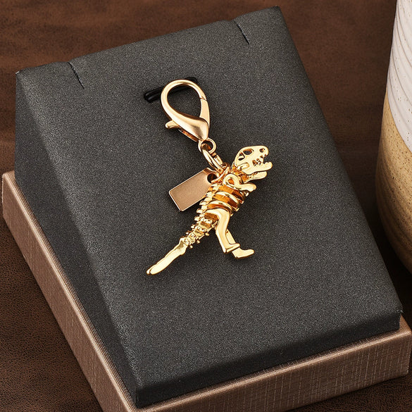 Gold Electroplated Car Key Pendant With Bear Cherry Fourleaf Clover And Butterfly Patterns For Schoolbag Jewelry Wholesale