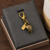 Gold Electroplated Car Key Pendant With Bear Cherry Fourleaf Clover And Butterfly Patterns For Schoolbag Jewelry Wholesale