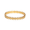 Gold Electroplated Stainless Steel Clasp Bracelet With Geometric Unique Design And Tarnish Resistant Finish