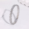 Gold Electroplated Stainless Steel Clasp Bracelet With Geometric Unique Design And Tarnish Resistant Finish