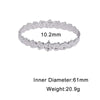 Gold Electroplated Stainless Steel Flower Clasp Bracelet With Simple Elegant Waterproof Design