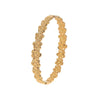 Gold Electroplated Stainless Steel Flower Clasp Bracelet With Simple Elegant Waterproof Design