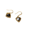 Gold Plated Black Geometric Drop Earrings With Pure Silver Ear Wires Alloy Fashion Jewelry For Women And Men Wholesale
