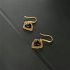 Gold Plated Black Geometric Drop Earrings With Pure Silver Ear Wires Alloy Fashion Jewelry For Women And Men Wholesale