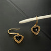 Gold Plated Black Geometric Drop Earrings With Pure Silver Ear Wires Alloy Fashion Jewelry For Women And Men Wholesale