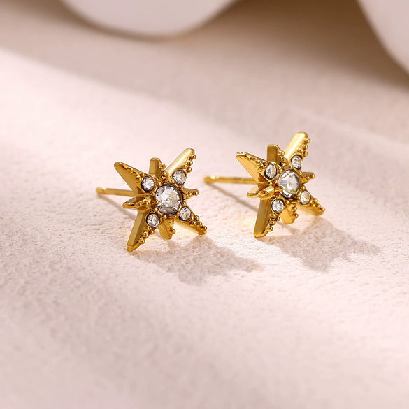 Gold Plated Ceramic Pearl Earrings With Geometric Heart Design And Stainless Steel Ear Posts For Unisex Wholesale Jewelry