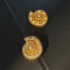 Gold Plated Conch Animal Zodiac Earrings Electroplated Alloy Statement Jewelry For Women And Men