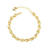 Gold Plated Copper Alloy Four Leaf Clover Bracelet For Women Retro Ethnic Style Fashion Jewelry