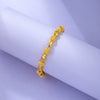 Gold Plated Copper Alloy Geometric Buddha Bead Bracelet With Cutout Glossy Finish Exquisite Retro Fashion Hand Jewelry For Women And Unisex