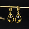 Gold Plated Copper Retro Earrings For Women With Unique Design And Elegant Vintage Style