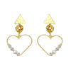 Gold Plated Copper Retro Earrings For Women With Unique Design And Elegant Vintage Style