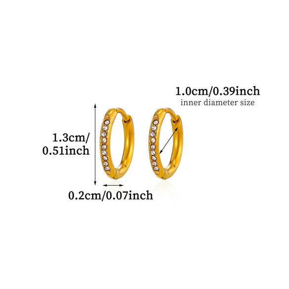 Gold Plated Copper Zircon Earrings For Women Hoop Teardrop And Floral Stud Designs With A Stylish Elegant Finish