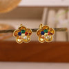 Gold Plated Copper Zircon Earrings For Women Hoop Teardrop And Floral Stud Designs With A Stylish Elegant Finish