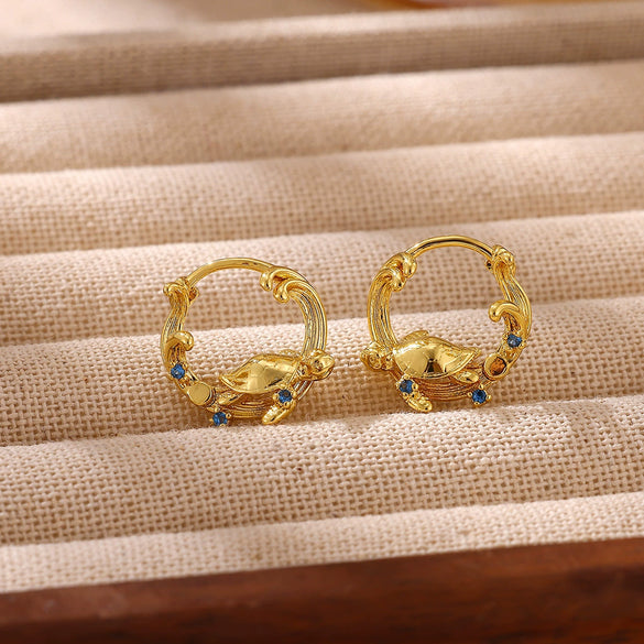 Gold Plated Copper Zircon Earrings For Women Hoop Teardrop And Floral Stud Designs With A Stylish Elegant Finish