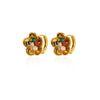 Gold Plated Copper Zircon Earrings For Women Hoop Teardrop And Floral Stud Designs With A Stylish Elegant Finish