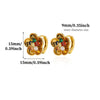 Gold Plated Copper Zircon Earrings For Women Hoop Teardrop And Floral Stud Designs With A Stylish Elegant Finish