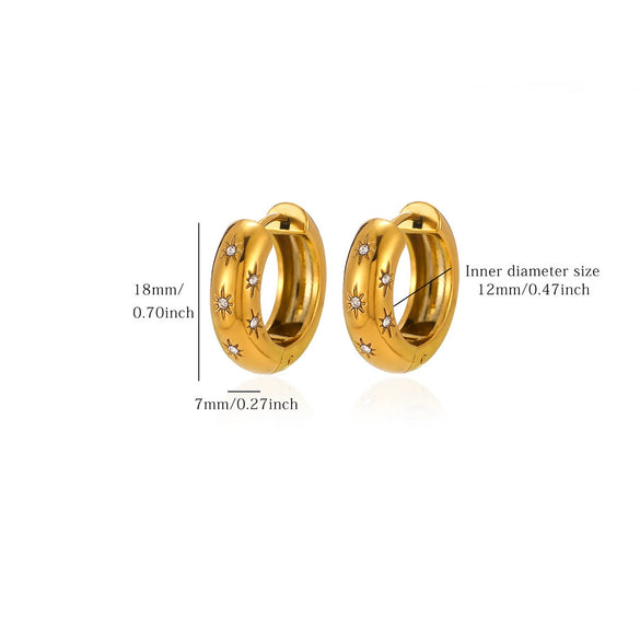 Gold Plated Copper Zircon Earrings For Women Hoop Teardrop And Floral Stud Designs With A Stylish Elegant Finish